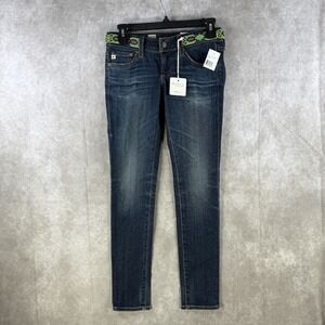 Adriano Goldschmied Jeans Women Size 24 Super Skinny Ankle Legging Beading NWT